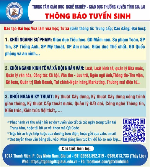 Thông báo tuyển sinh